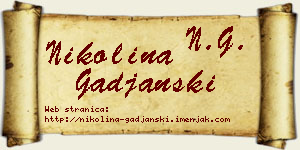 Nikolina Gađanski vizit kartica